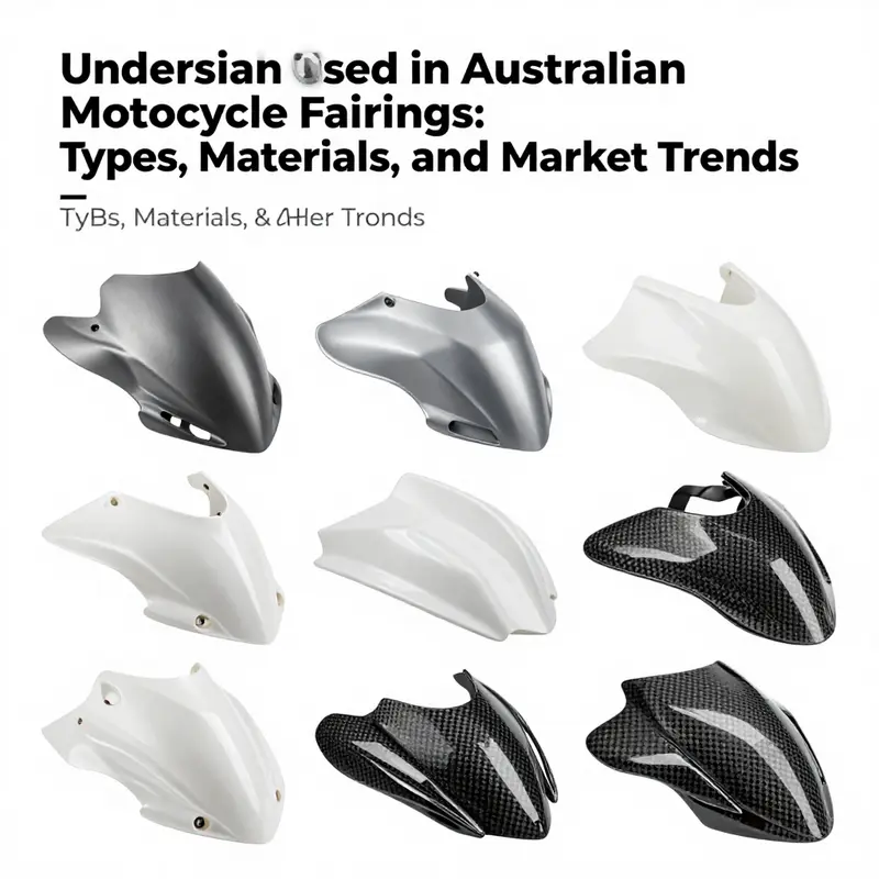 Various motorcycle fairing types displayed with accompanying motorcycles.