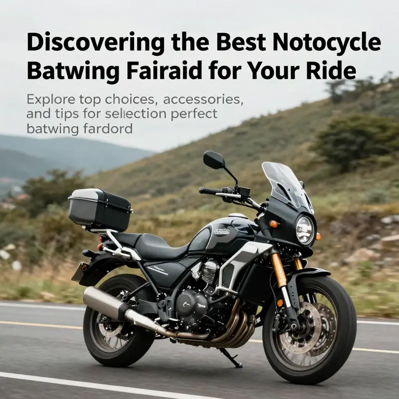 A motorcycle equipped with a batwing fairing riding down a beautiful scenic road, reflecting the essence of adventure.