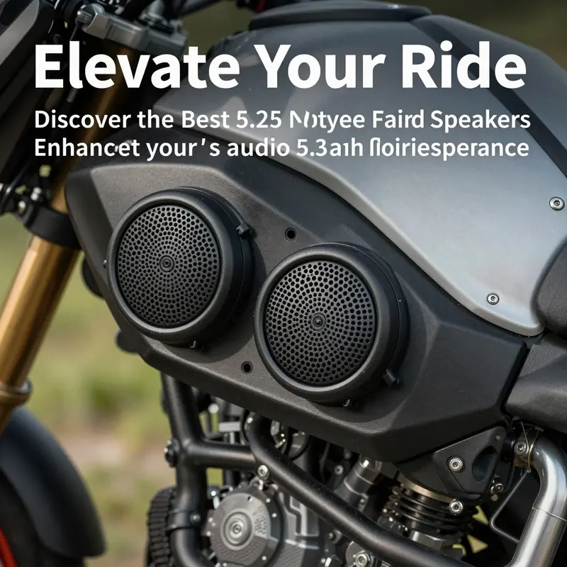 Motorcycle on a scenic track showcasing fairing speakers that enhance the riding experience.