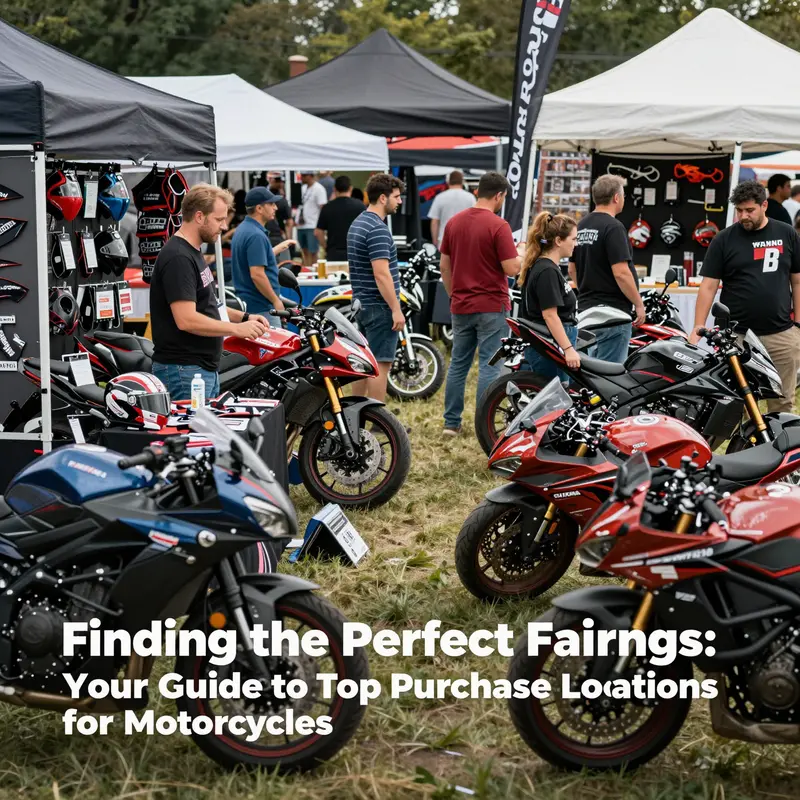 A vibrant motorcycle specialty shop offering an array of fairings for different models.