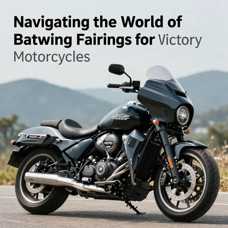 An overview of batwing fairings on a Victory motorcycle, highlighting both aesthetics and functionality.
