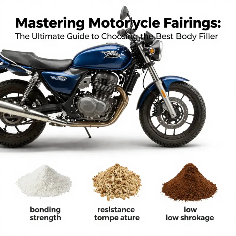 Critical factors to consider when selecting a body filler for motorcycle fairings.