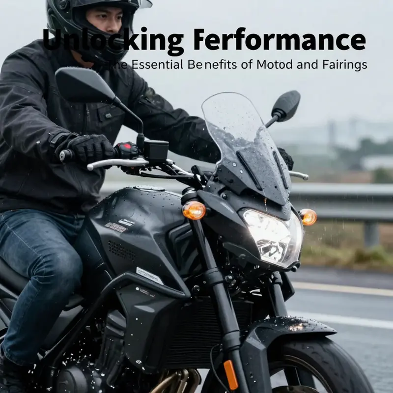 Aerodynamic fairings on motorcycles enhance airflow and reduce drag.