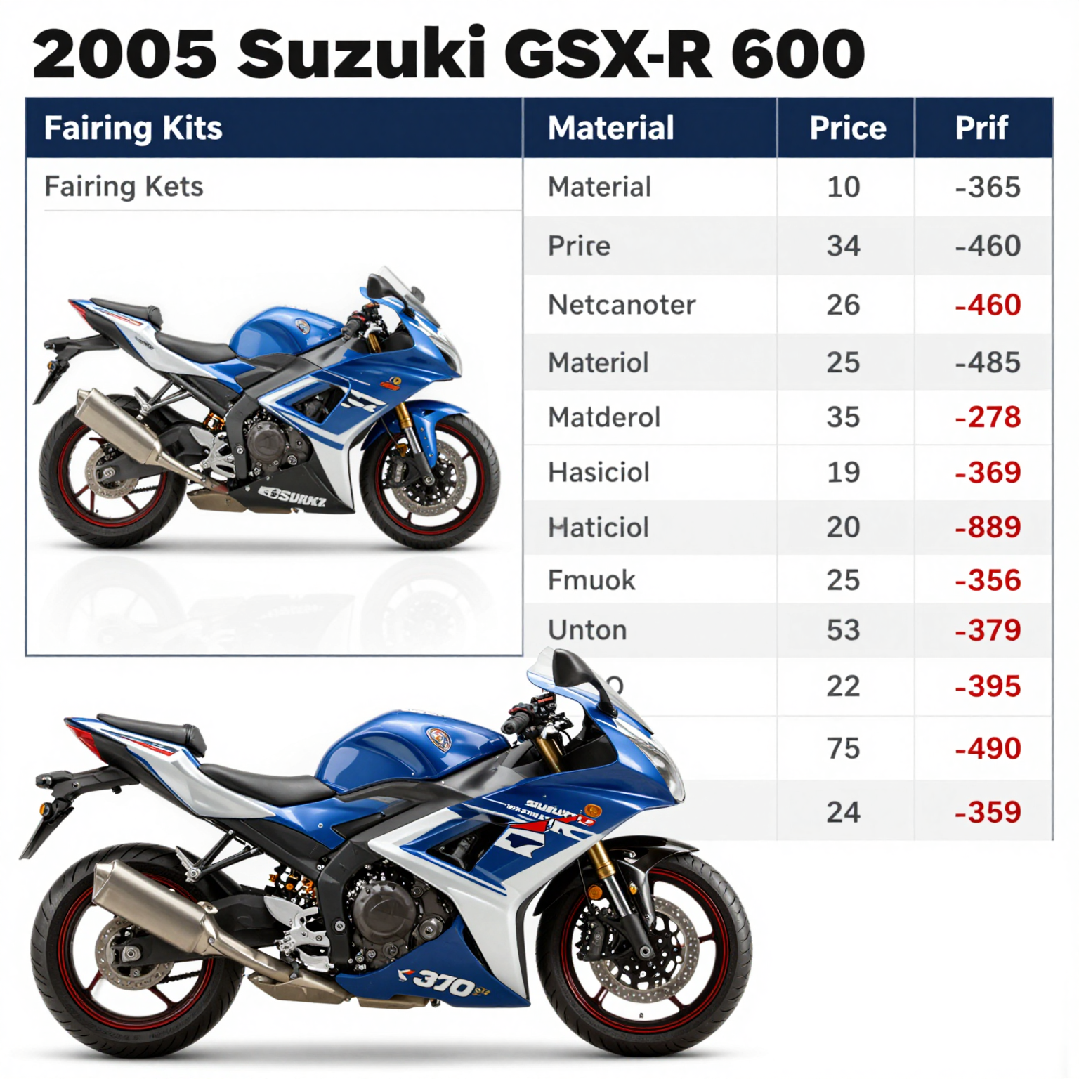 Fairing Kits Comparison