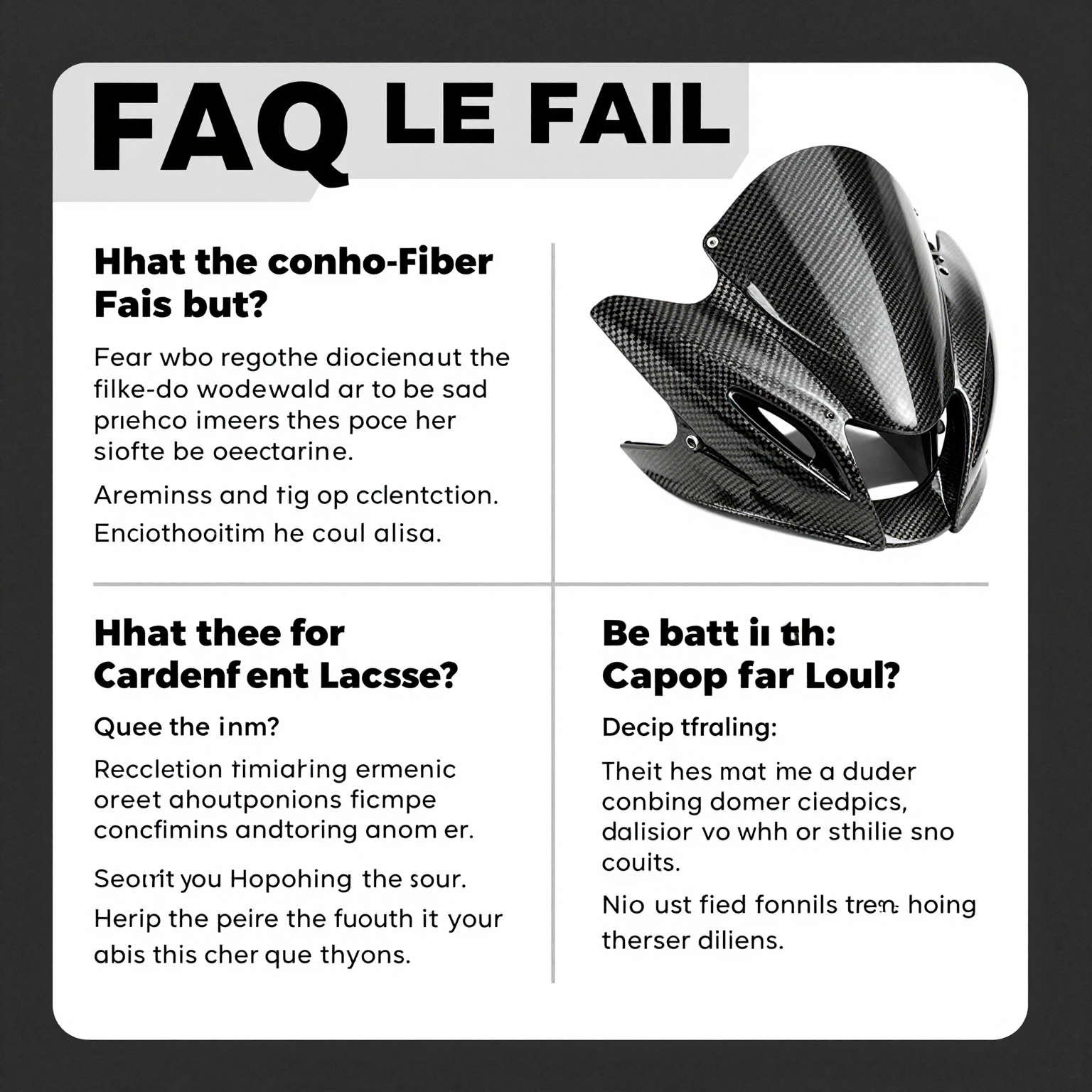 FAQs about carbon fiber fairings including installation, maintenance, and benefits.
