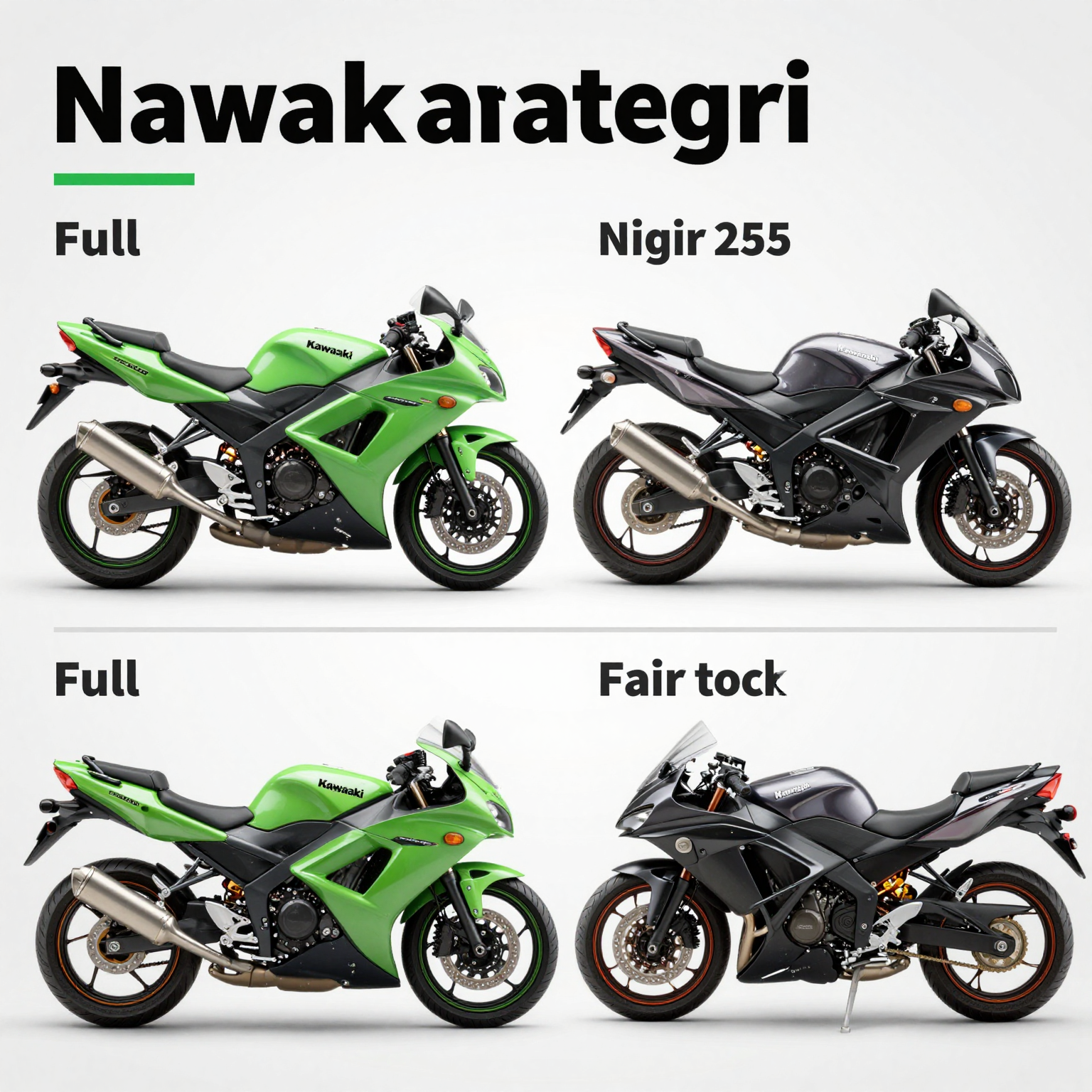 Types of Fairings for 2008 Kawasaki Ninja 250