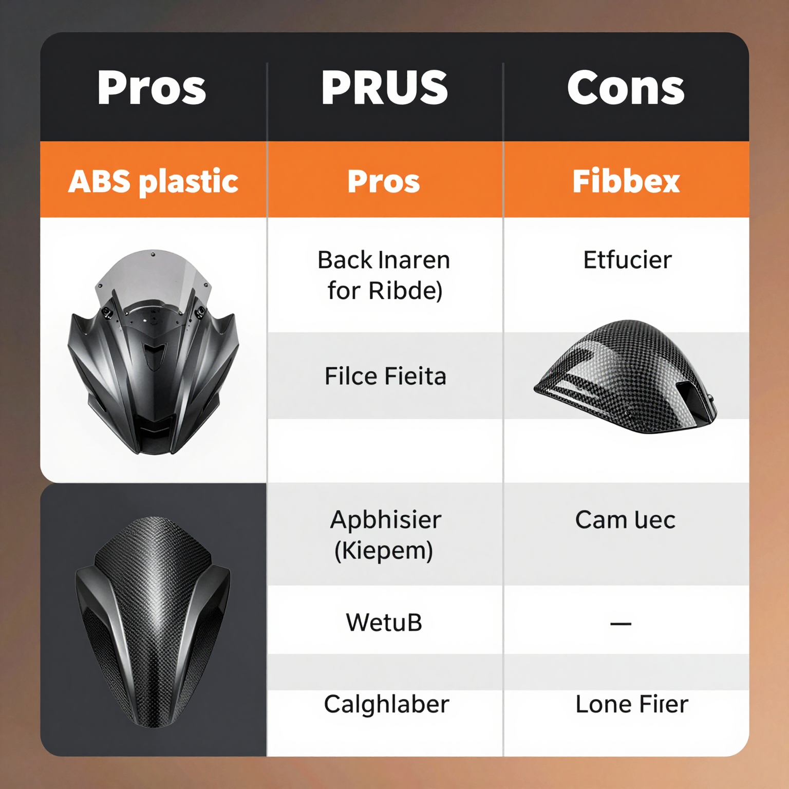 Comparison of Motorcycle Fairing Materials