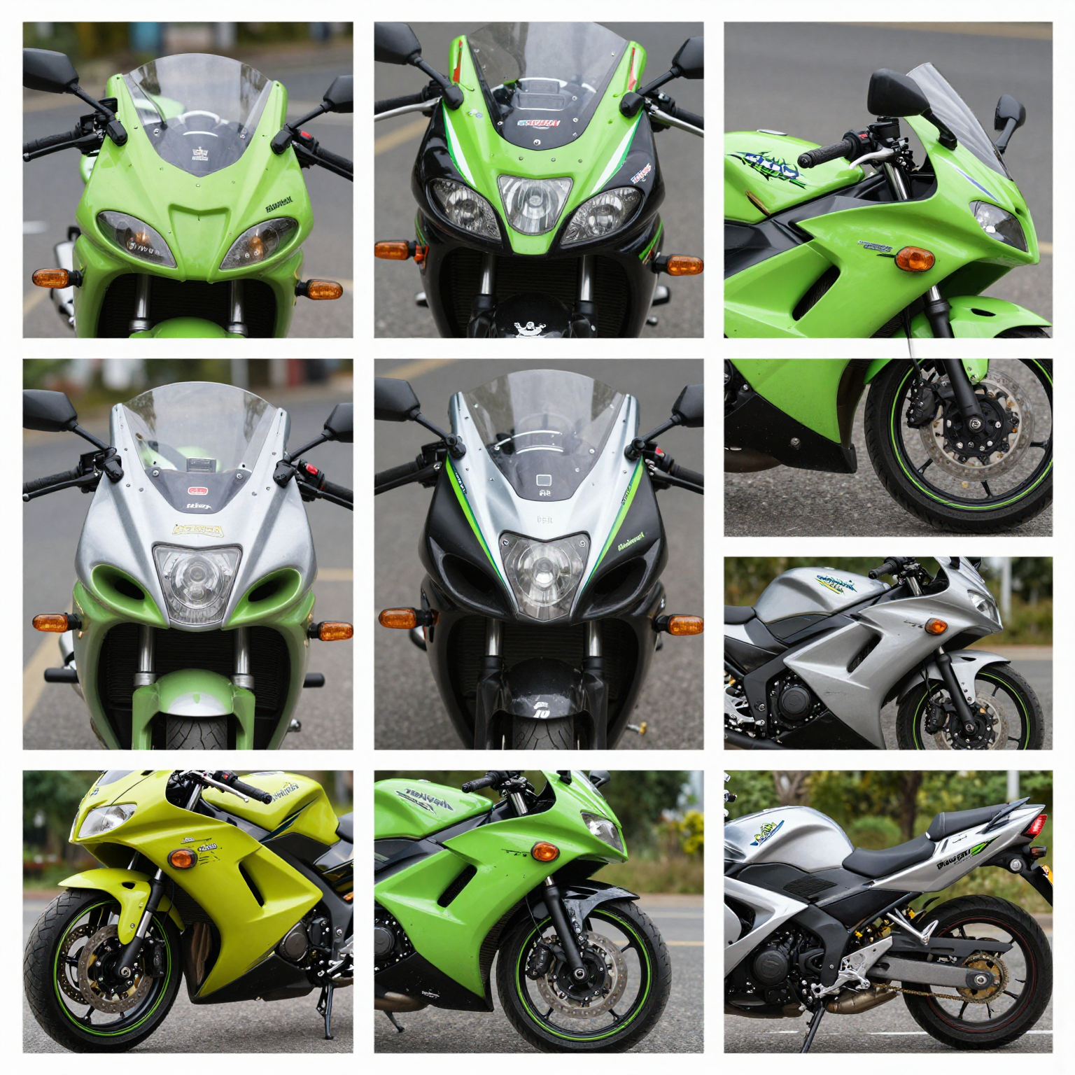 Customization options for 2008 Kawasaki Ninja 250 fairings