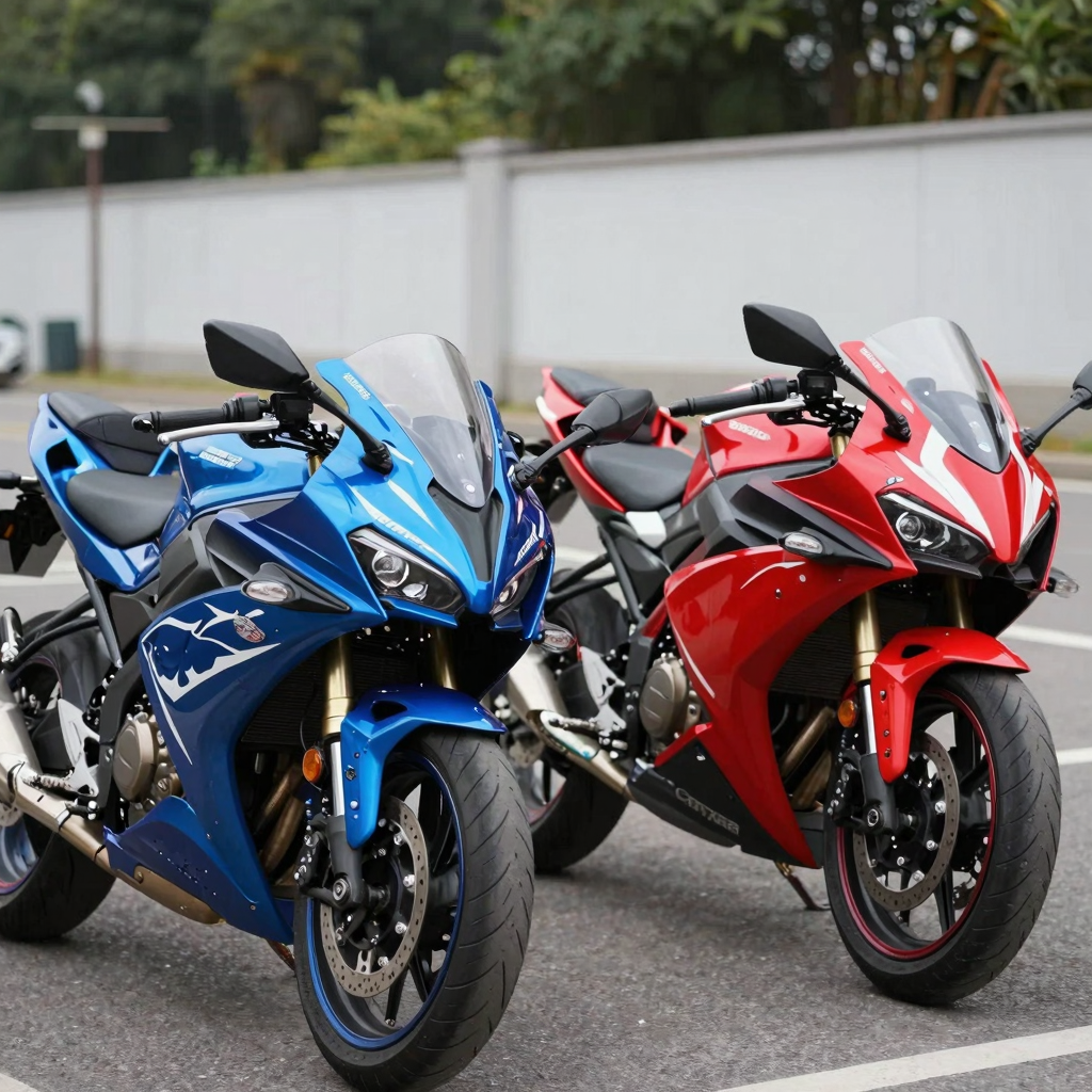 Trends in motorcycle customization visualizing colorful and unique fairings