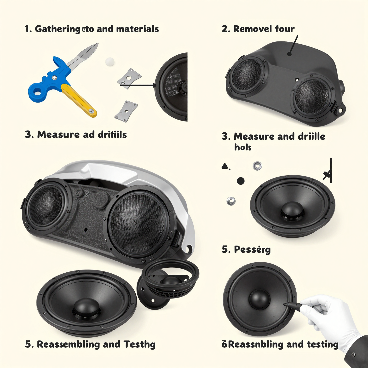 Motorcycle Fairing Speaker Installation Process