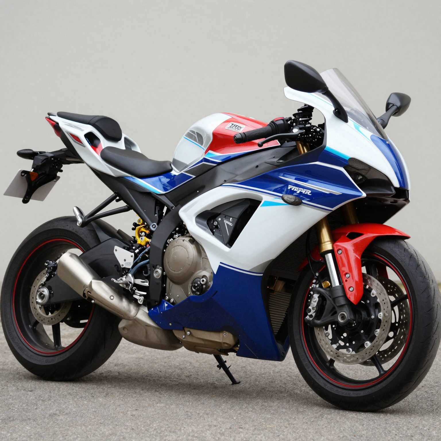 A sleek motorcycle with pinstriping