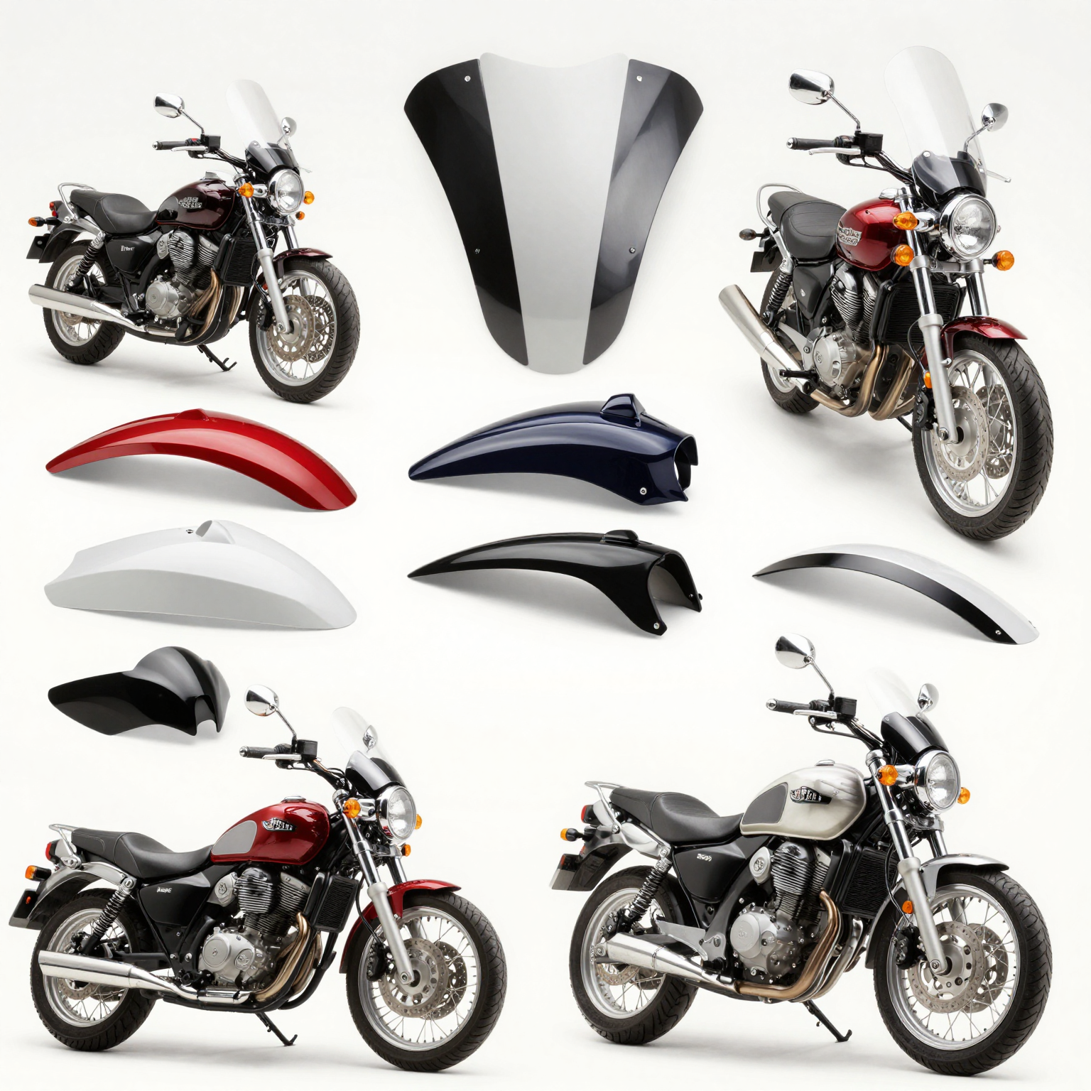 Various styles of fairings for 2006 Yamaha V Star 650