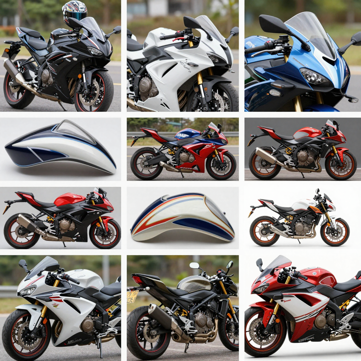 Collage of Motorcycle Fairings