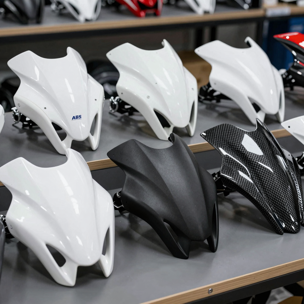 Collection of different types of rear motorcycle fairings
