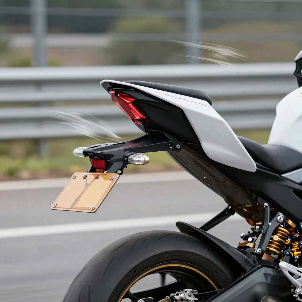 Sleek motorcycle with rear motorcycle fairings showcasing improved aerodynamics