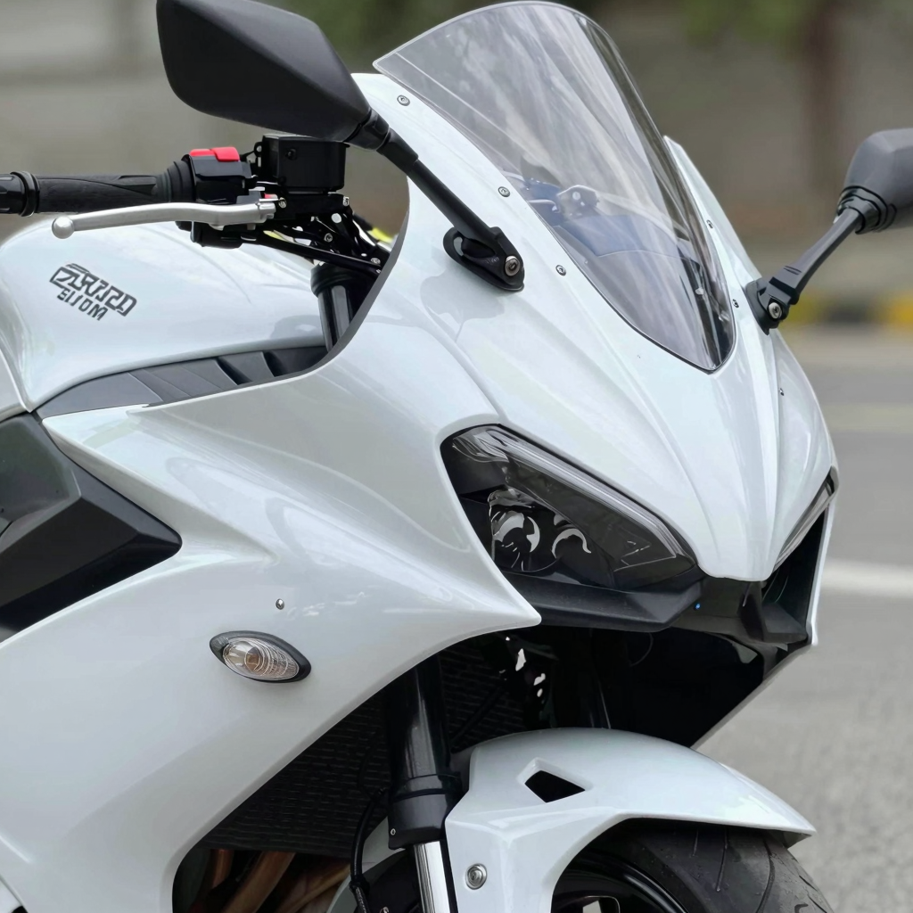 Motorcycle with Clear Coated Fairings