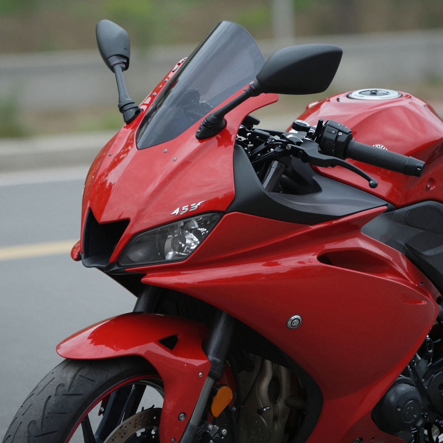 Yamaha R3 Left Fairing in Red