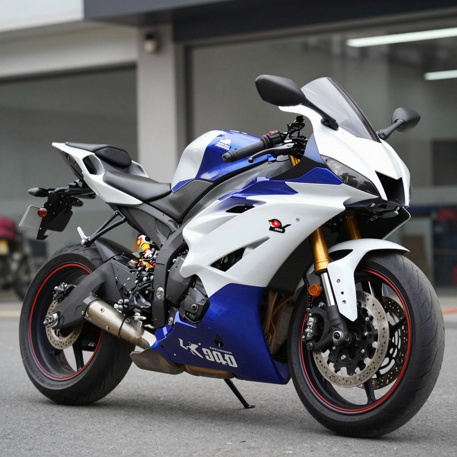 Yamaha R6 with Upper Fairing Mount Kit