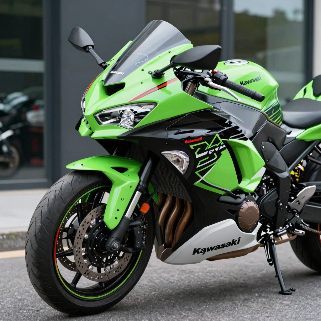 Modified Kawasaki ZX7 with Aftermarket Fairings