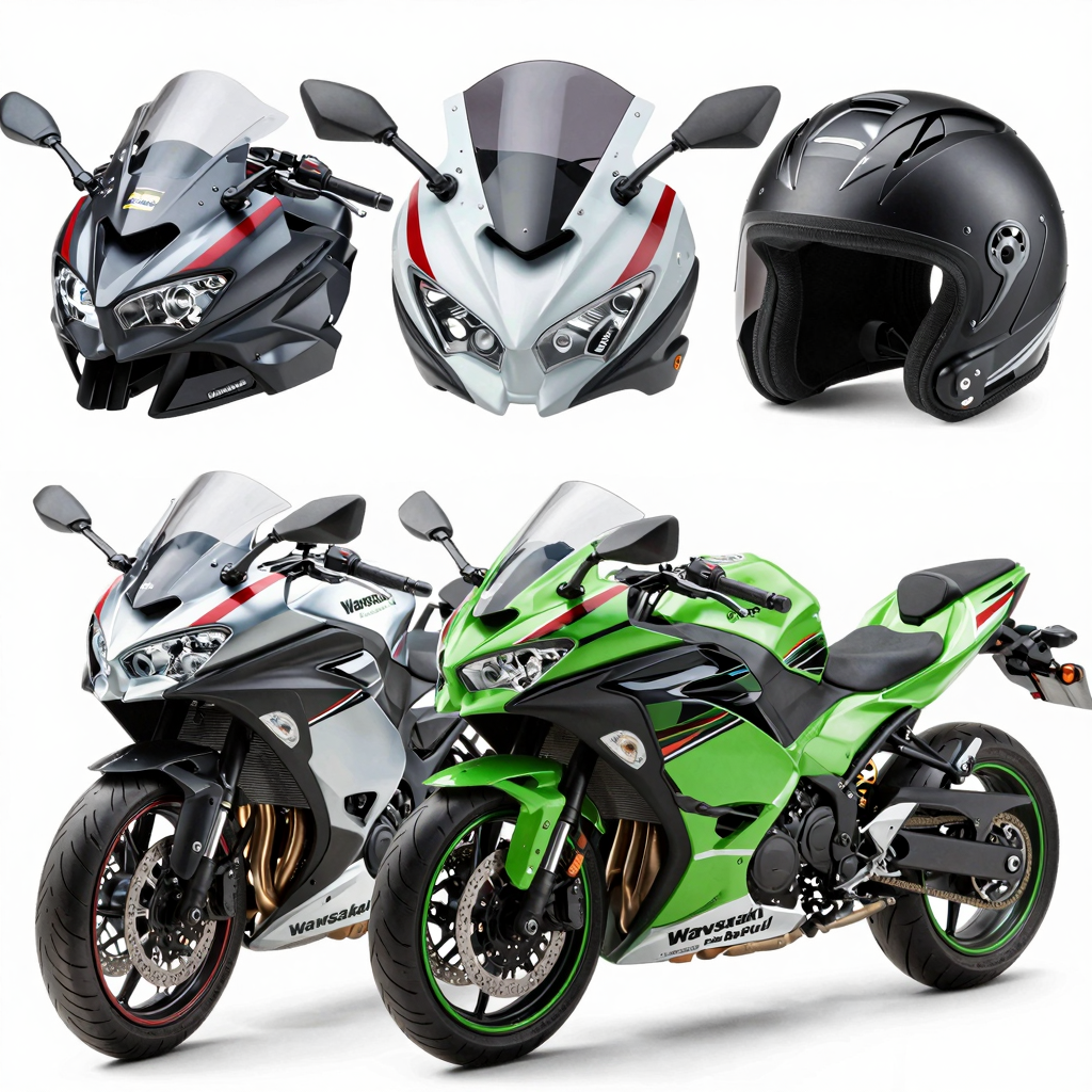Motorcycle fairings showcasing sleek designs
