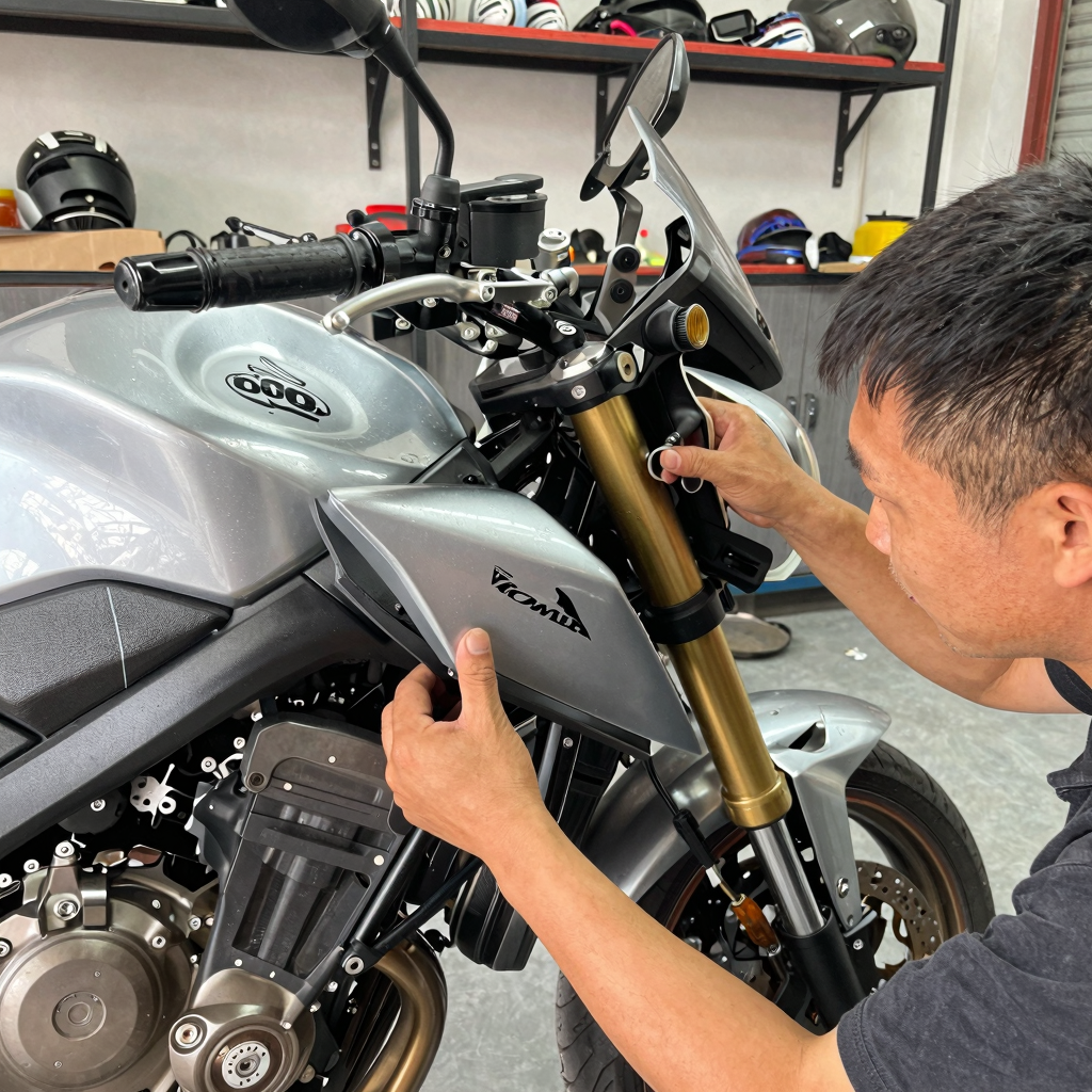 Motorcycle fairings installation
