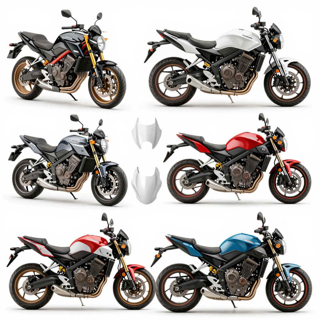 Various fairing designs for 2004 Honda CB600F