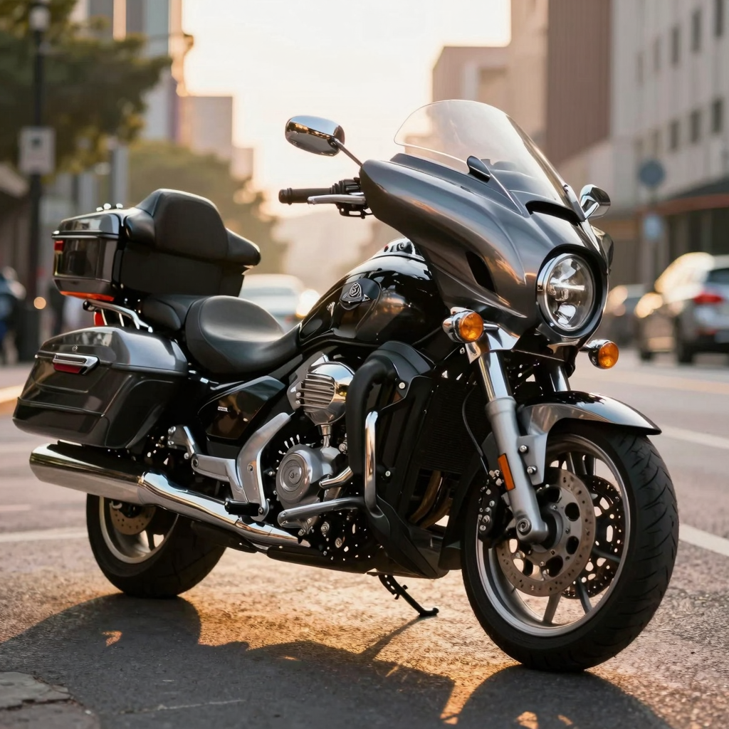 2004 Yamaha V Star 1100 with Aftermarket Fairing - Side Profile