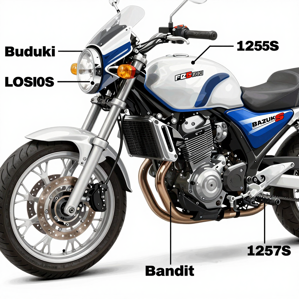 Installation process of a lower fairing on a 2007 Suzuki Bandit 1250S