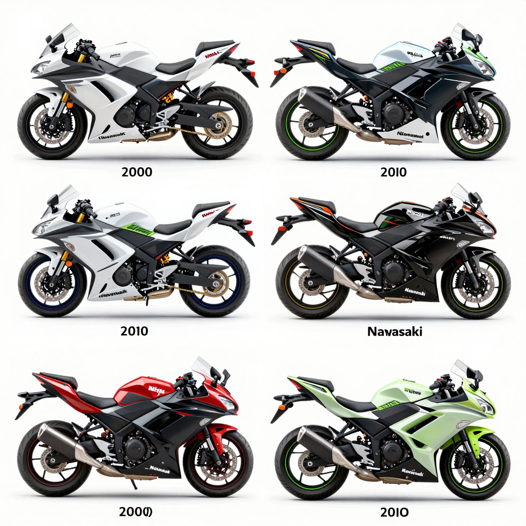 Various styles of fairings for the 2012 Kawasaki Ninja 300