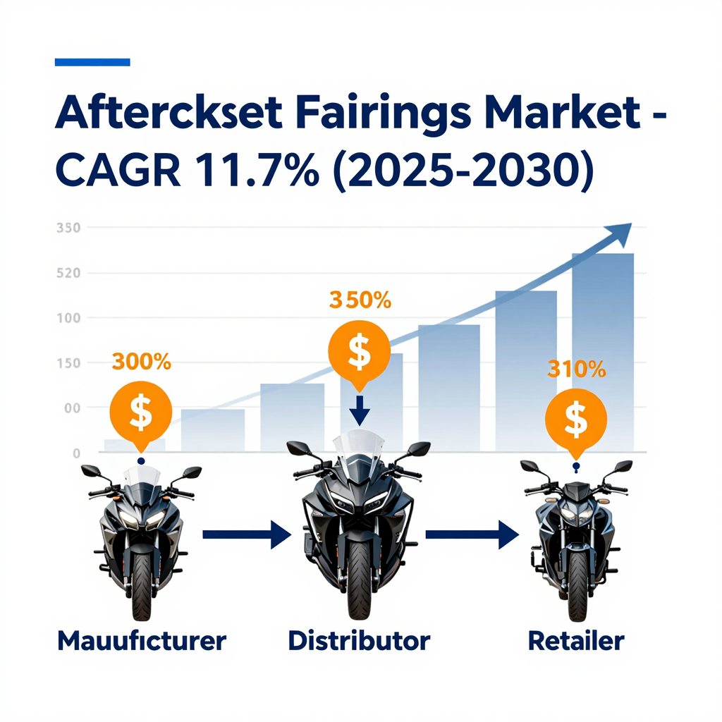 Business infographic showing fairing supply chain and profit margins