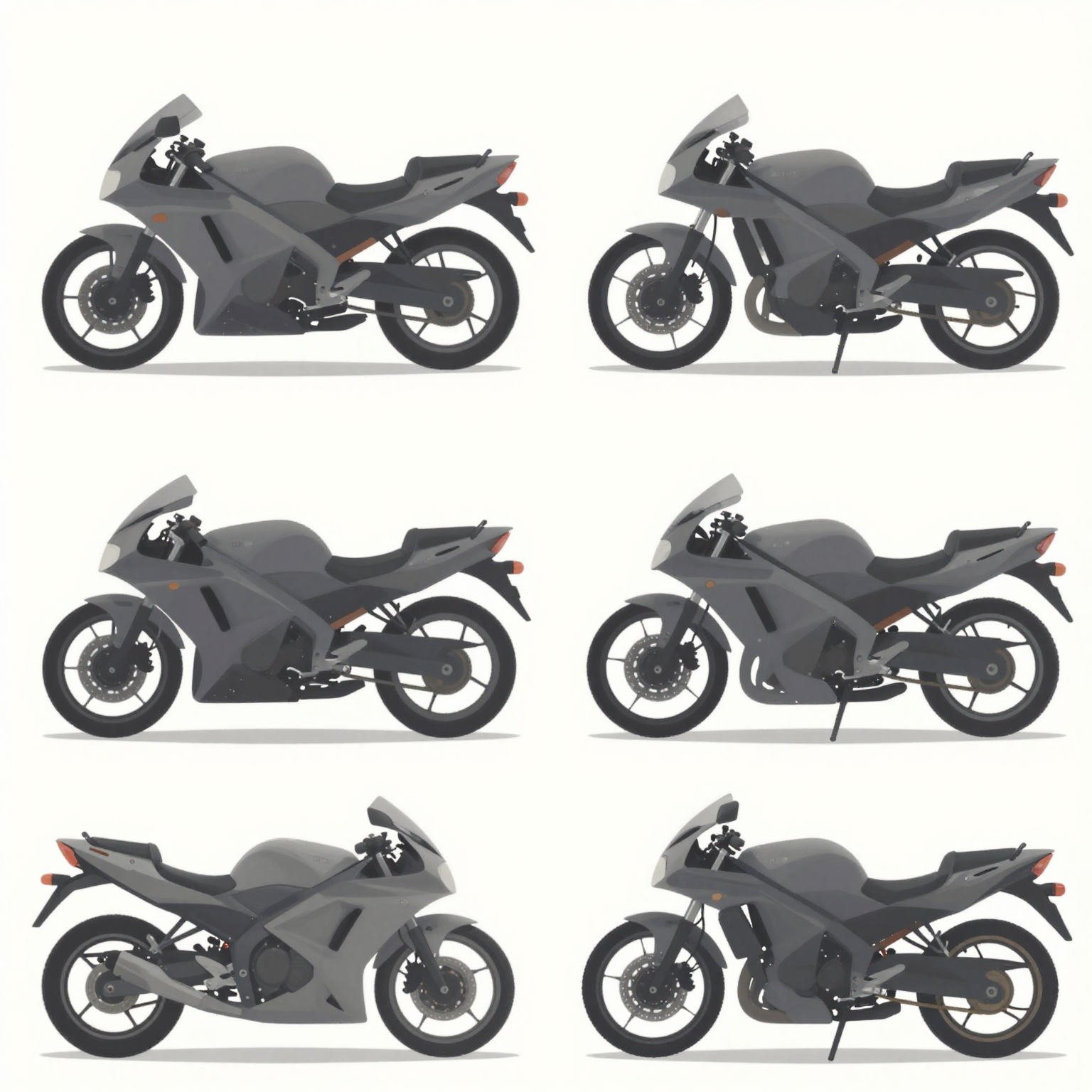Four Fairing Styles for 1981 Yamaha 1100
