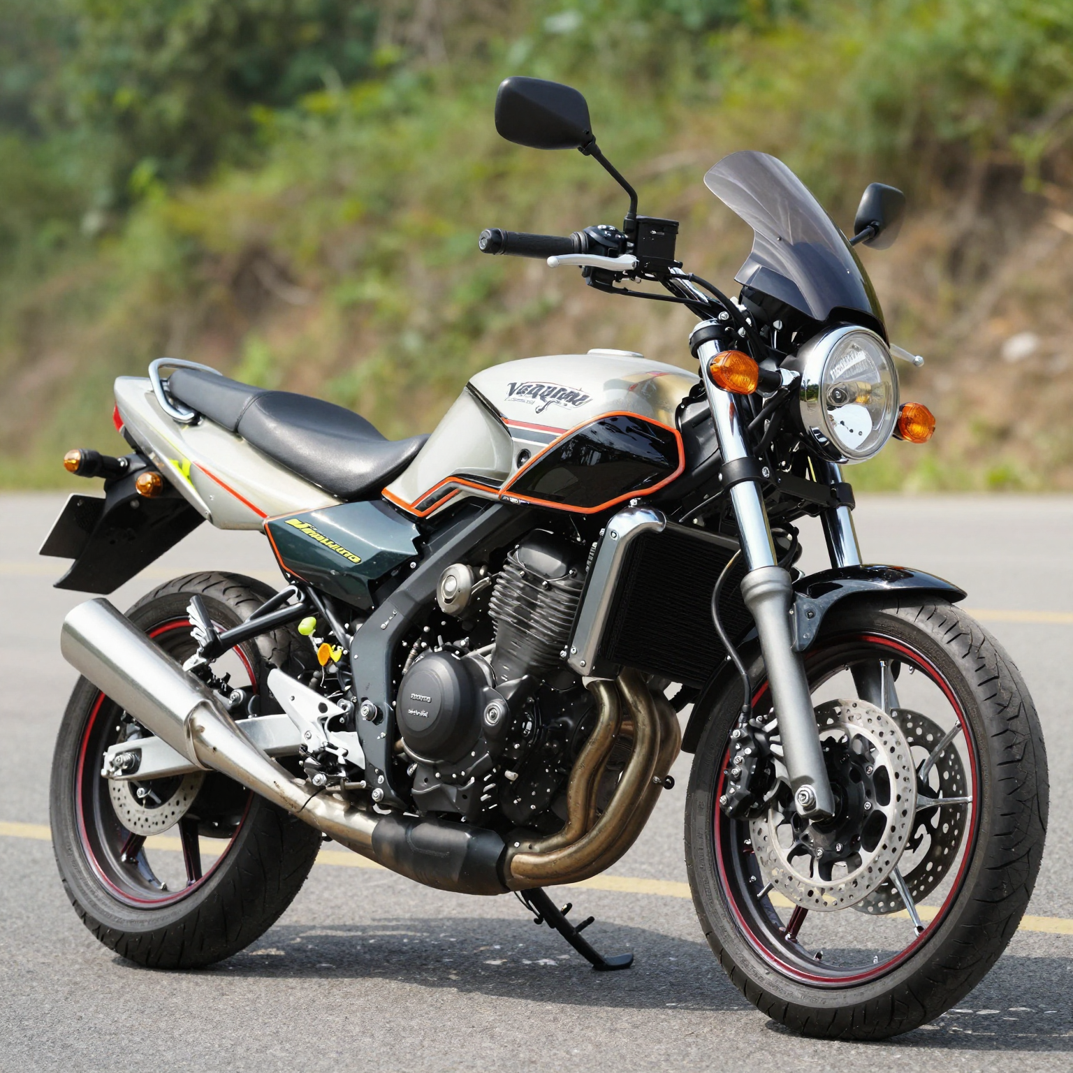 Custom Kawasaki Vaquero with stylish fairings