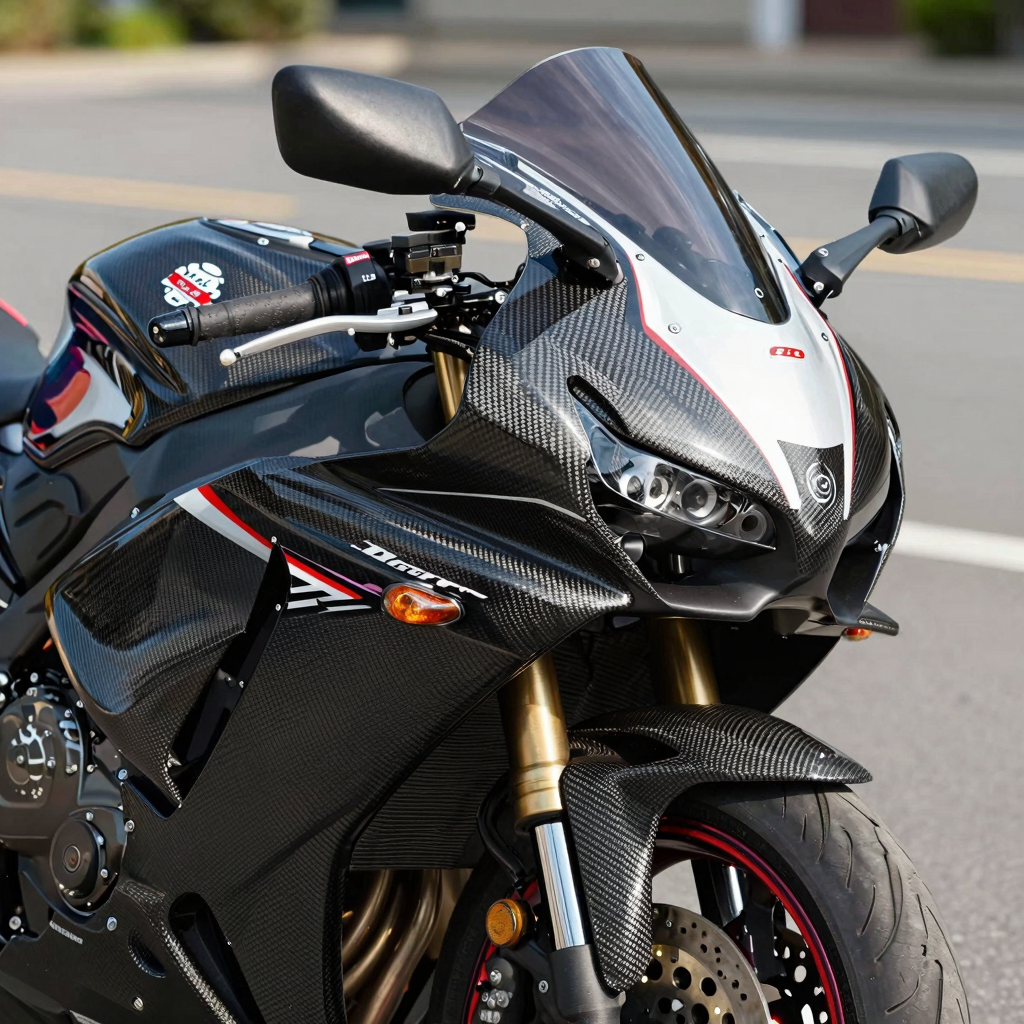 Carbon Fiber Fairings on Honda CBR 600 F4i