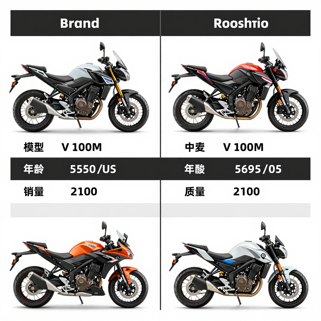 Comparison Table of Popular Motorcycle Models with Frame-Mounted Fairings