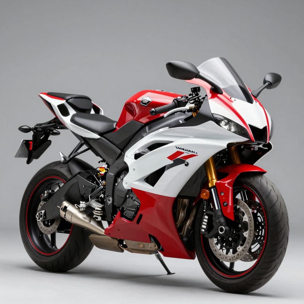 Yamaha R6 with aftermarket fairing conversion kit