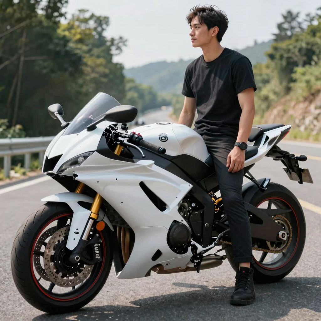 Customer with Yamaha R6