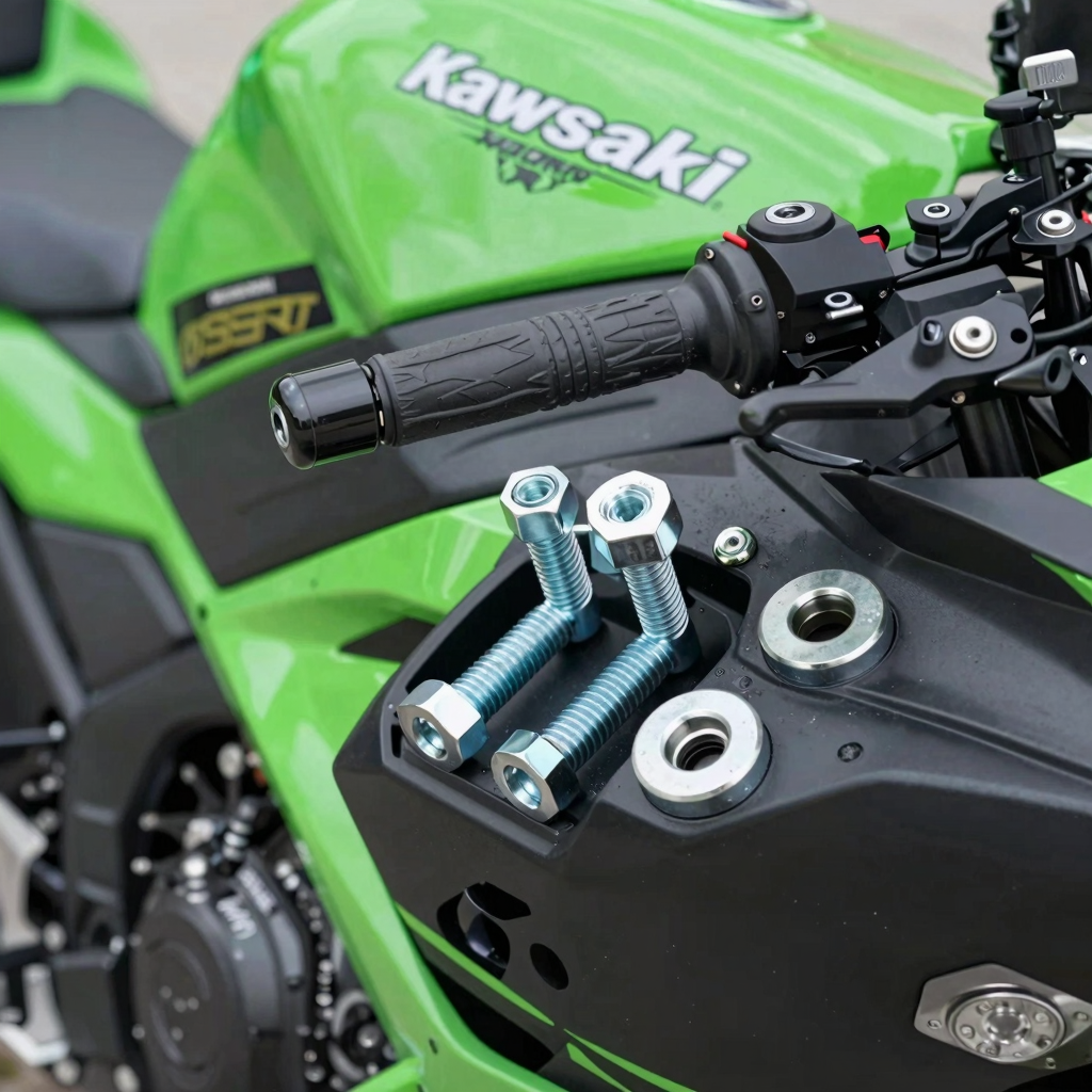 Custom-fit fairing bolt kit for 2010 Kawasaki Ninja 250R