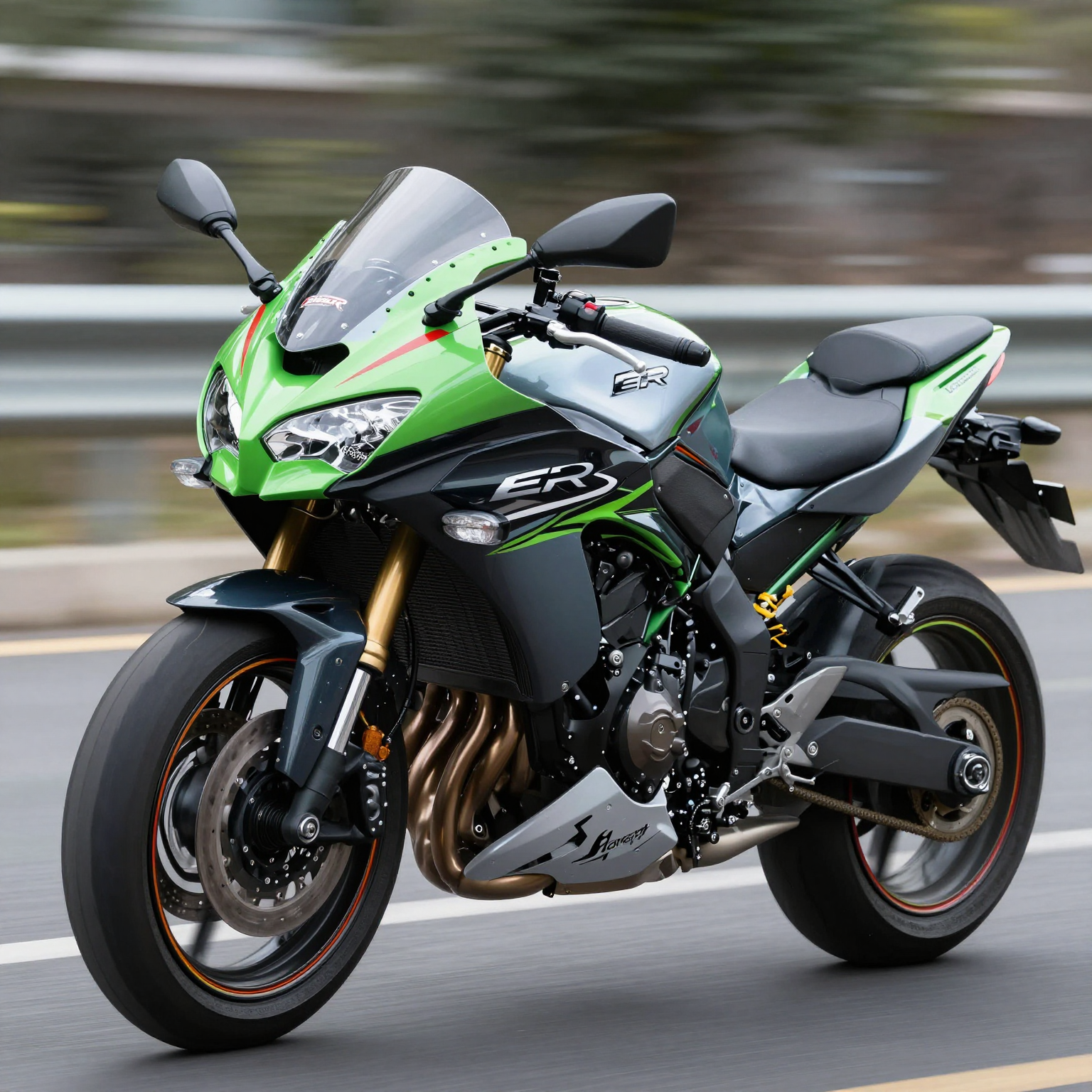 Kawasaki ER6 with Race Fairings
